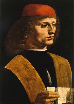 Ritratto di Musico, Leonardo da Vinci, Pinacoteca Ambrosiana, Milão, Lombardia, Itália Ritratto di Musico, Leonardo da Vinci, Pinacoteca Ambrosiana, Milão, Lombardia, Itália