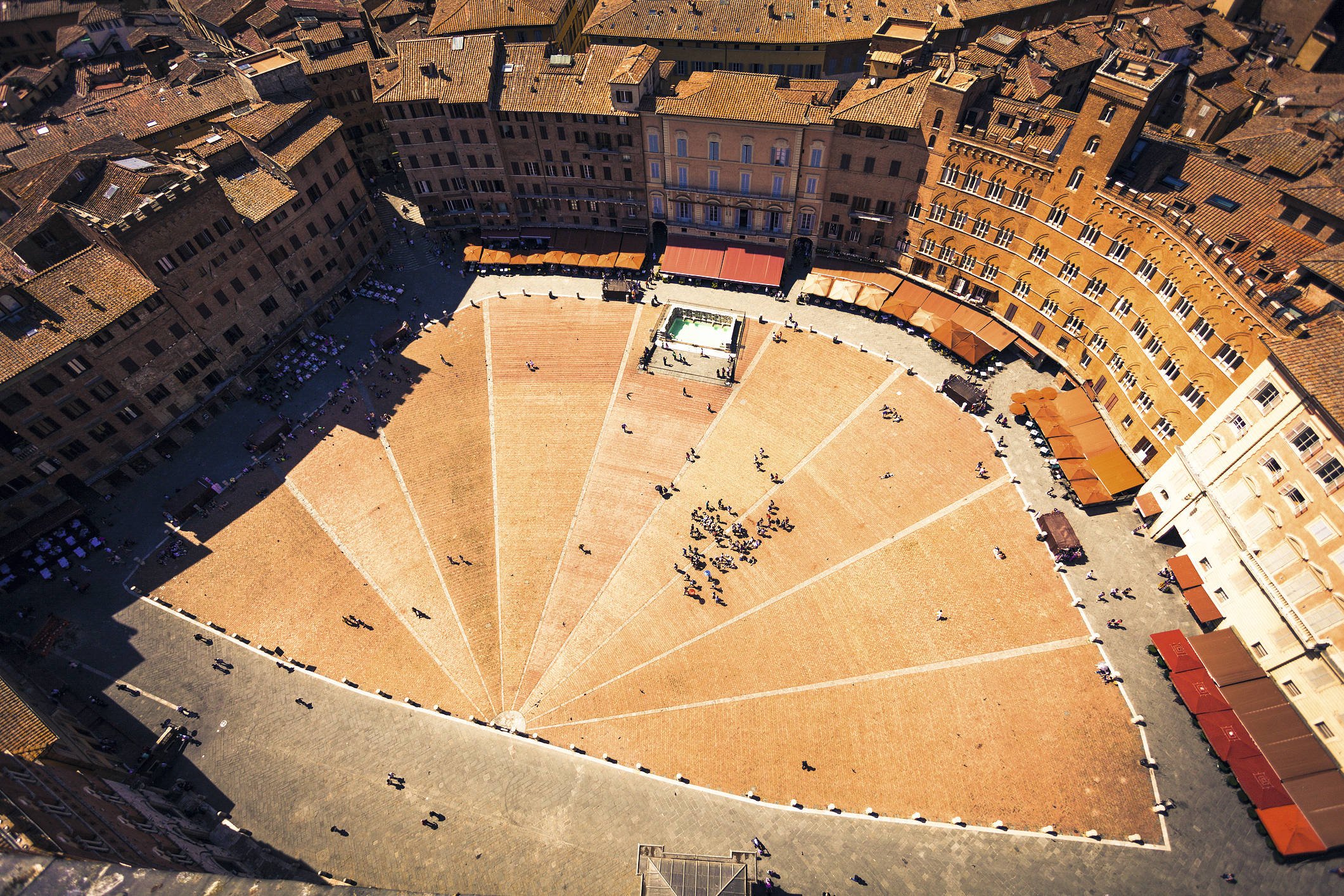 A Piazza del Campo, uma das mais originais em um país em que praças são coisa séria