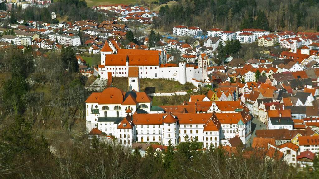 Vista aérea de Füssen, Alemanha