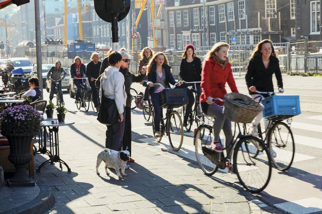 O típico trânsito de bicicletas. Crédito: