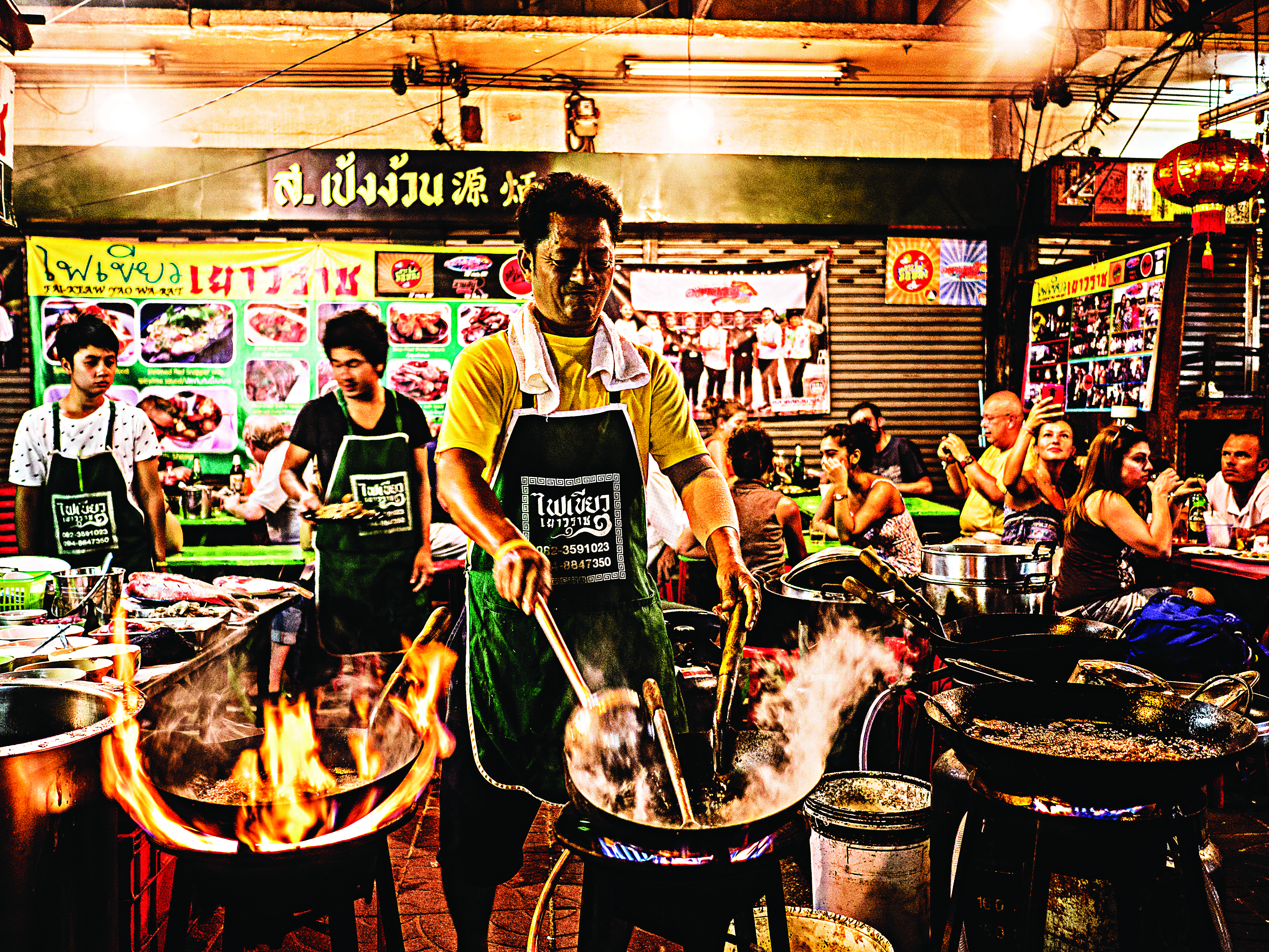 Street food bombando em Bangkok
