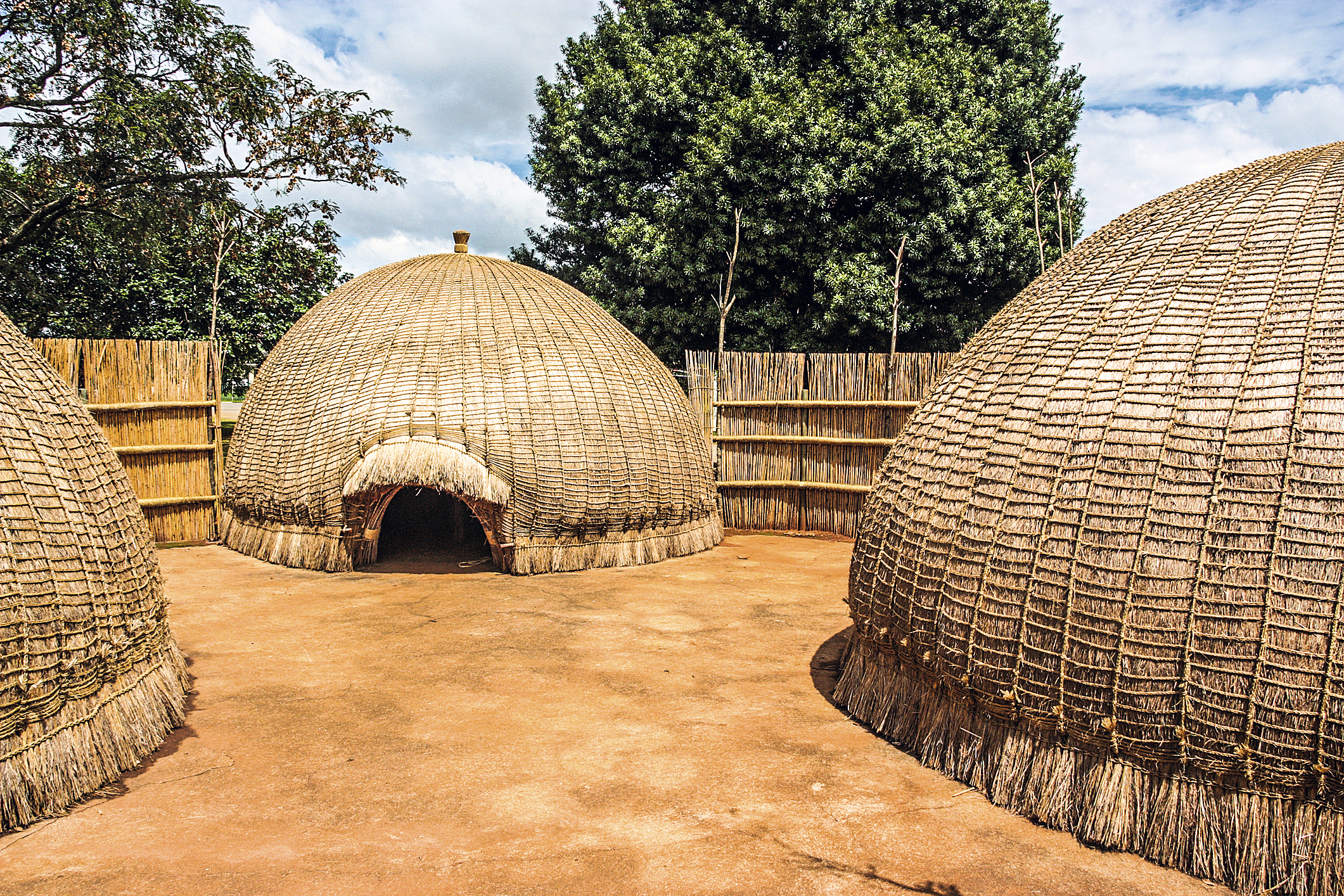 Cabanas de Suazilândia, na África Austral