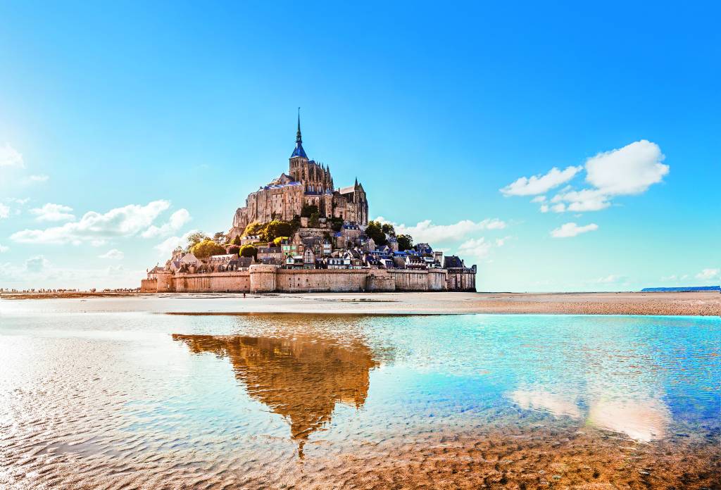 Mont Saint-Michel, Normandia, França Mont Saint-Michel, Normandia, França
