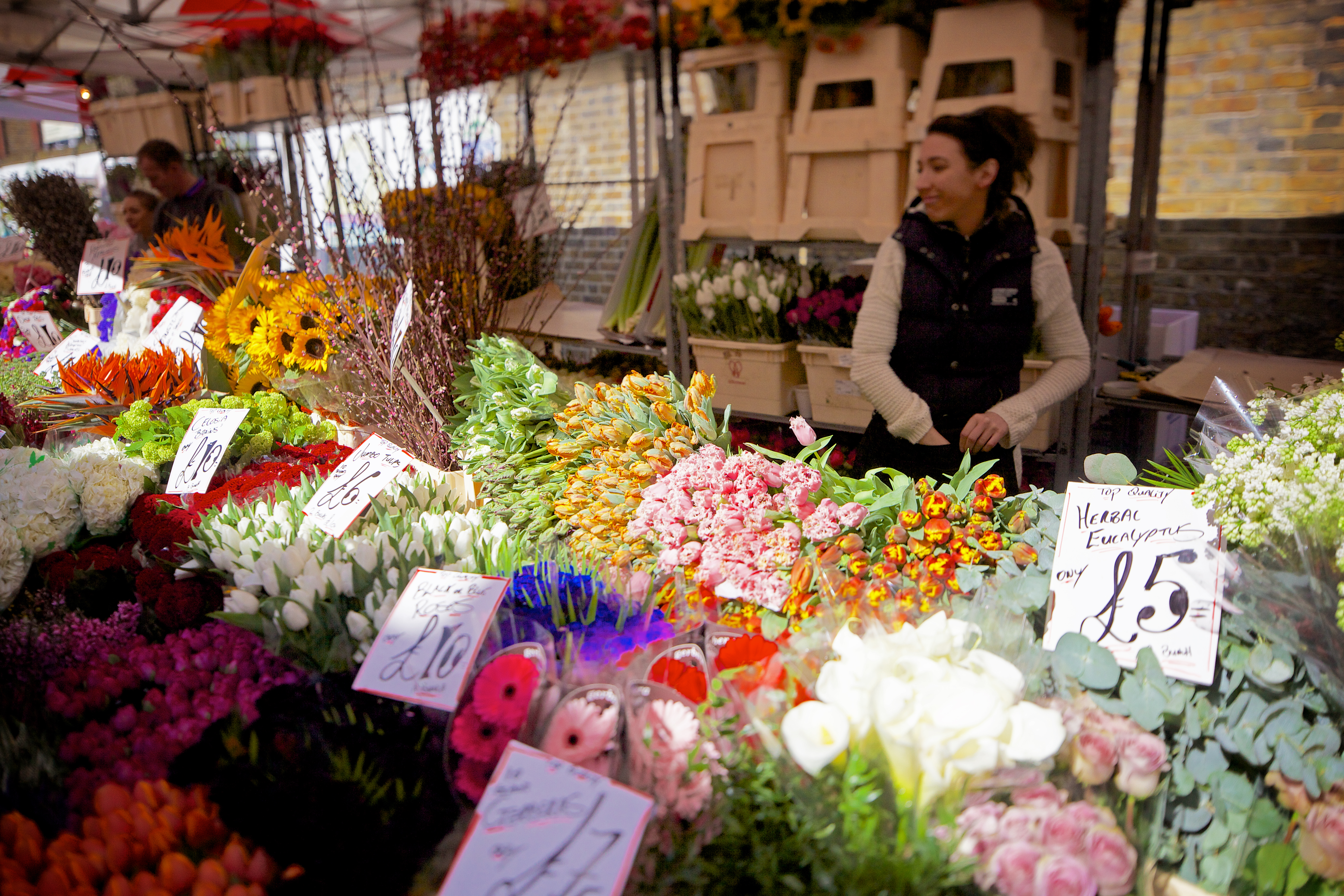 A Columbia Road Flower Market, Londres, Inglaterra