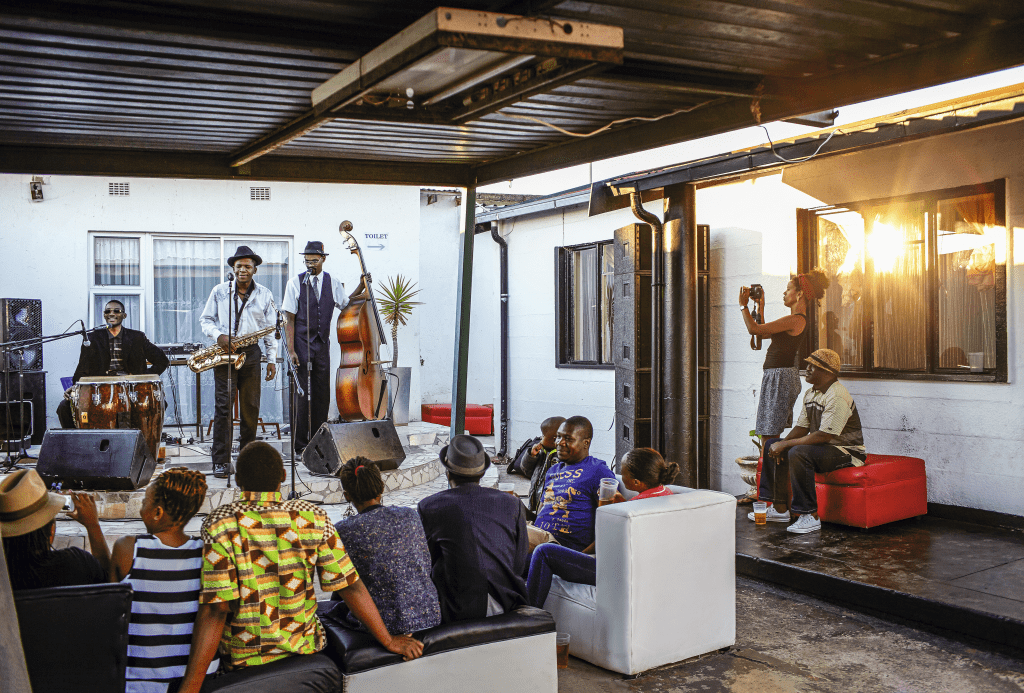 Banda de jazz no Soweto, Johanesburgo, África do Sul