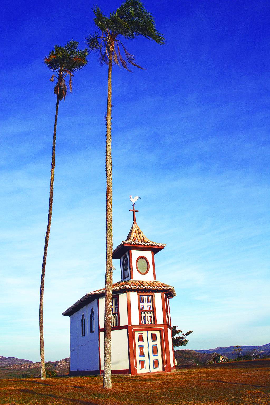 A Capela do Rosário, em Milho Verde, é simples e linda