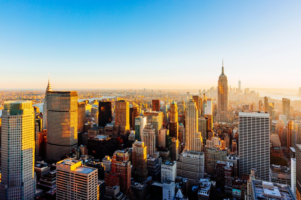 O emblemático skyline de Nova York
