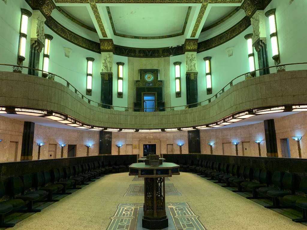 Interior do antigo Banco de São Paulo. Crédito: