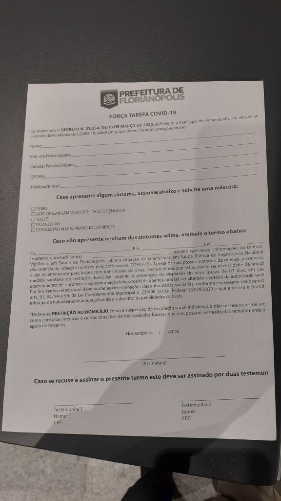 Aeroporto de Florianópolis na pandemia