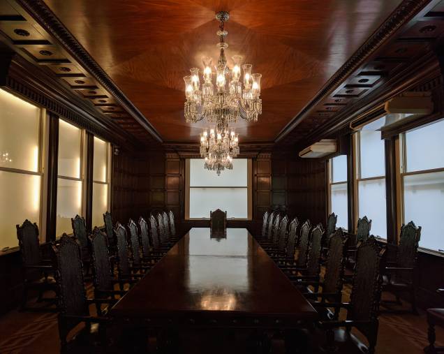Sala de reunião dos antigos diretores do banco