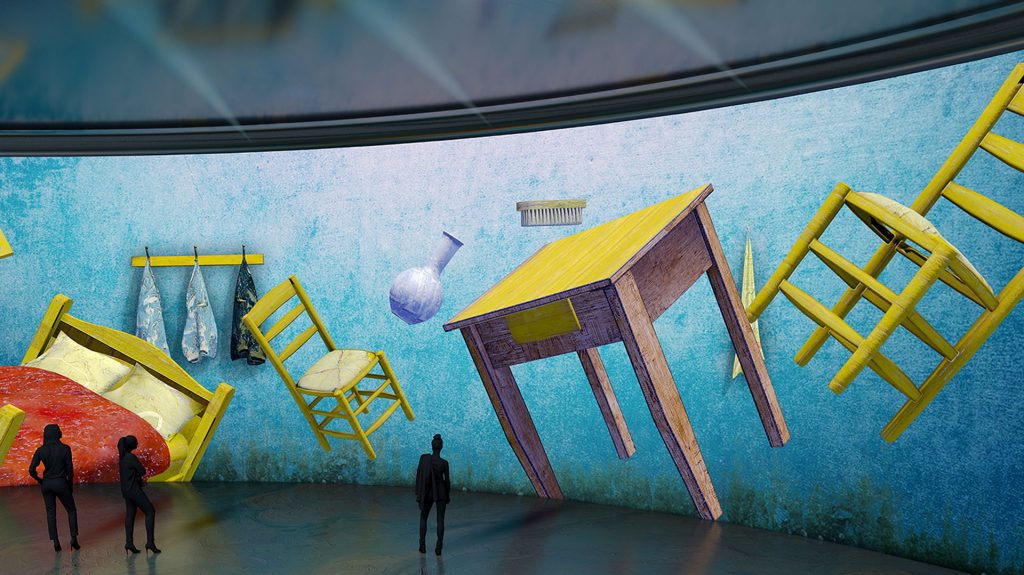 Uma projeção gigante dá vida à obra de Van Gogh