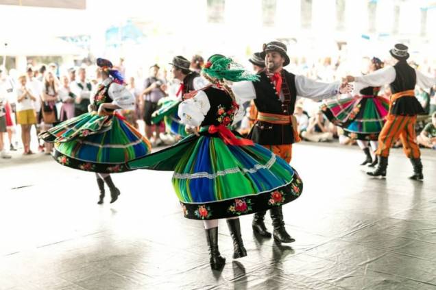 Realizada em janeiro, a Festa Pomerana tem apresentações de danças típicas. Realizada em janeiro, a Festa Pomerana tem apresentações de danças típicas.
