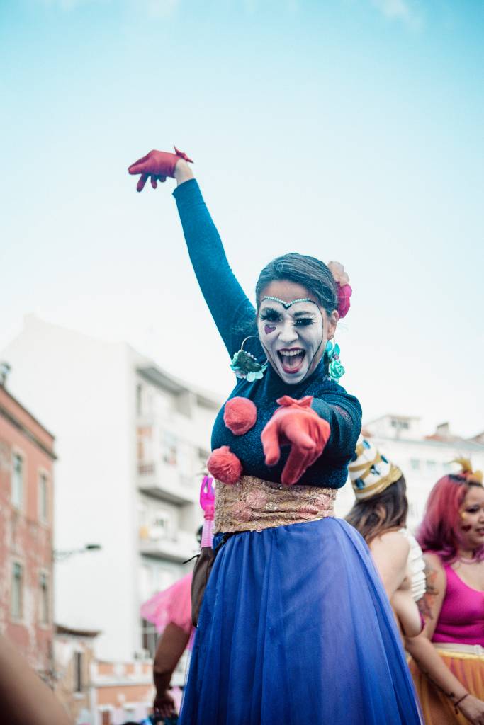 Desfile de carnaval pelas ruas de Lisboa
