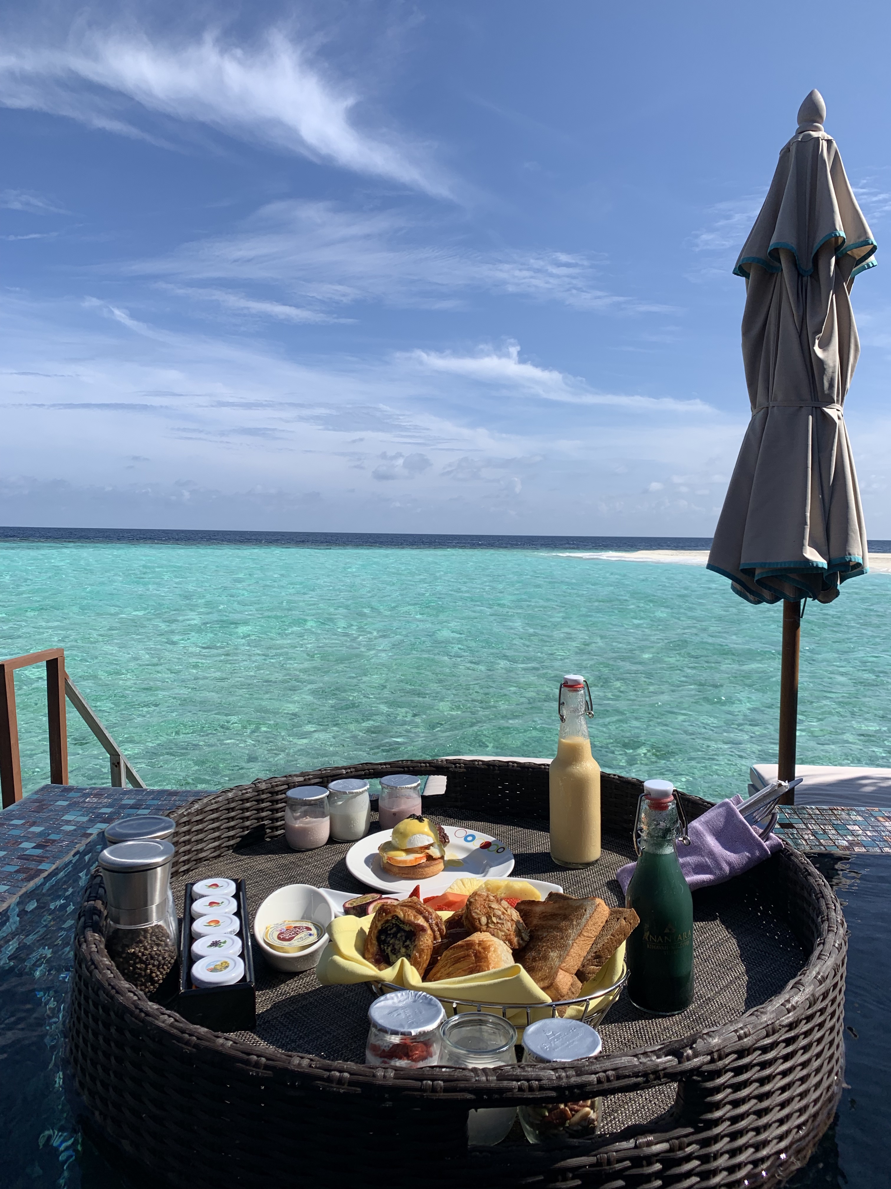 Café da manhã flutuante: um ícone das Maldivas