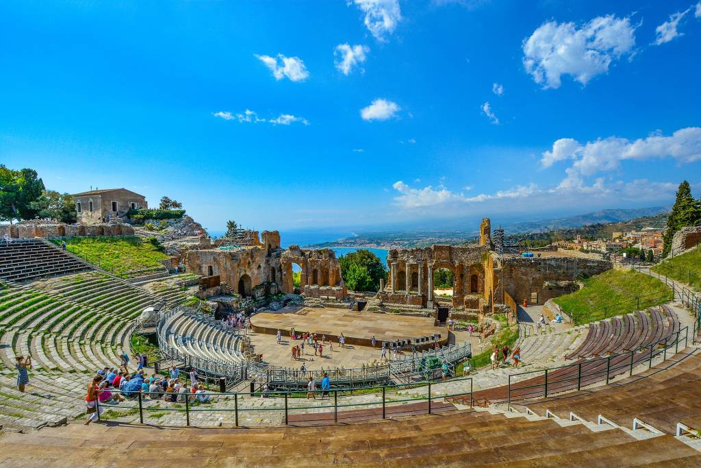 Teatro Grego, Taormina, Sicília, Itália