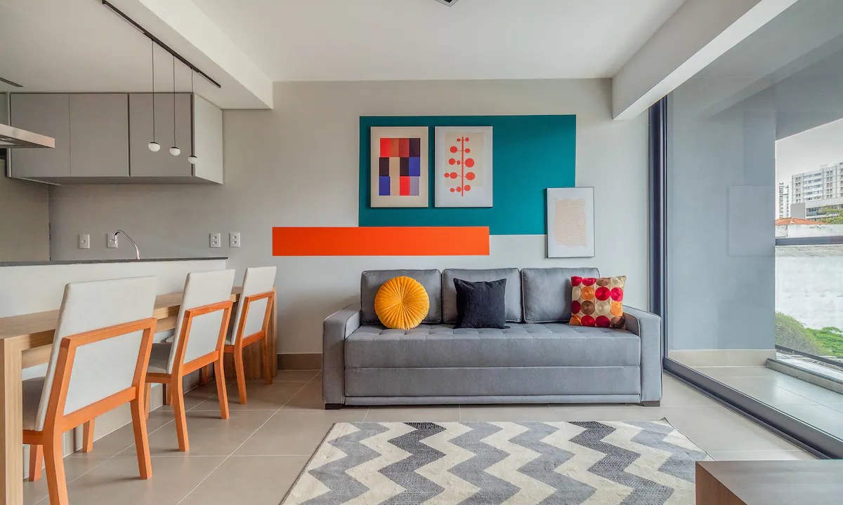 Apartamento colorido, Allianz Parque, São Paulo, Brasil
