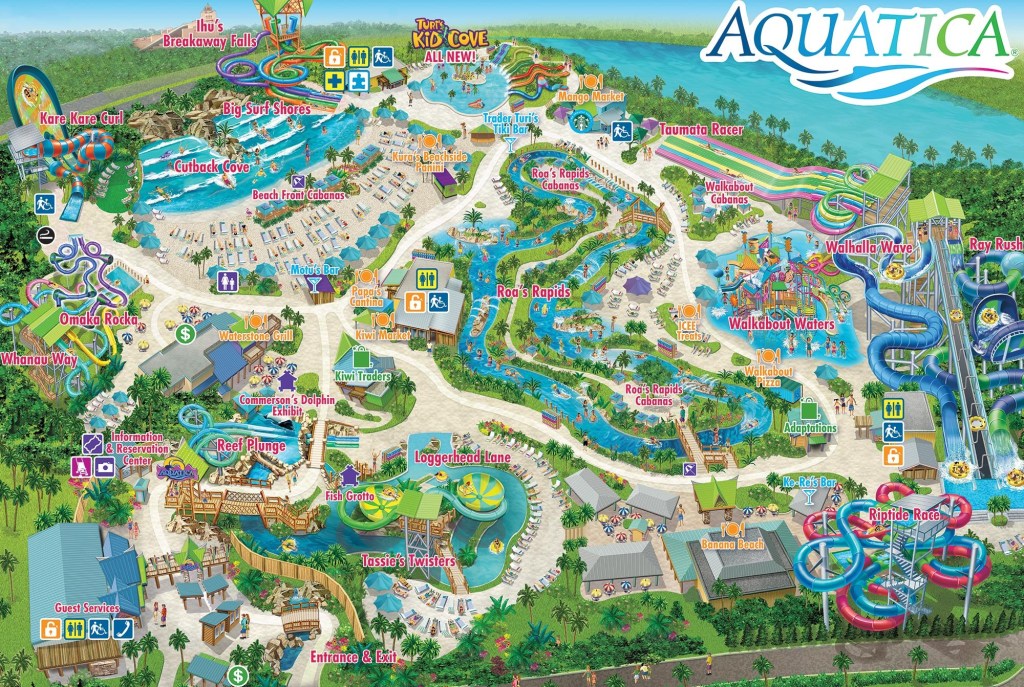 Mapa, Aquatica, Orlando, Flórida, Estados Unidos