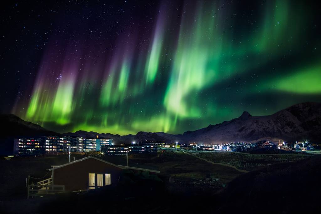 Aurora boreal, Groenlândia Aurora boreal, Groenlândia