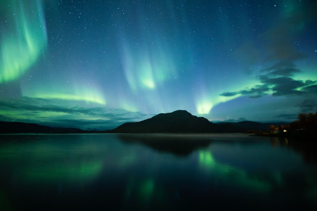 Aurora boreal em Kilpisjärvi, Finlândia