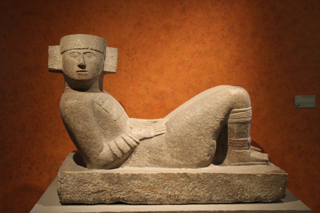 Chac Mool, no Museu Nacional de Antropologia, na Cidade do México