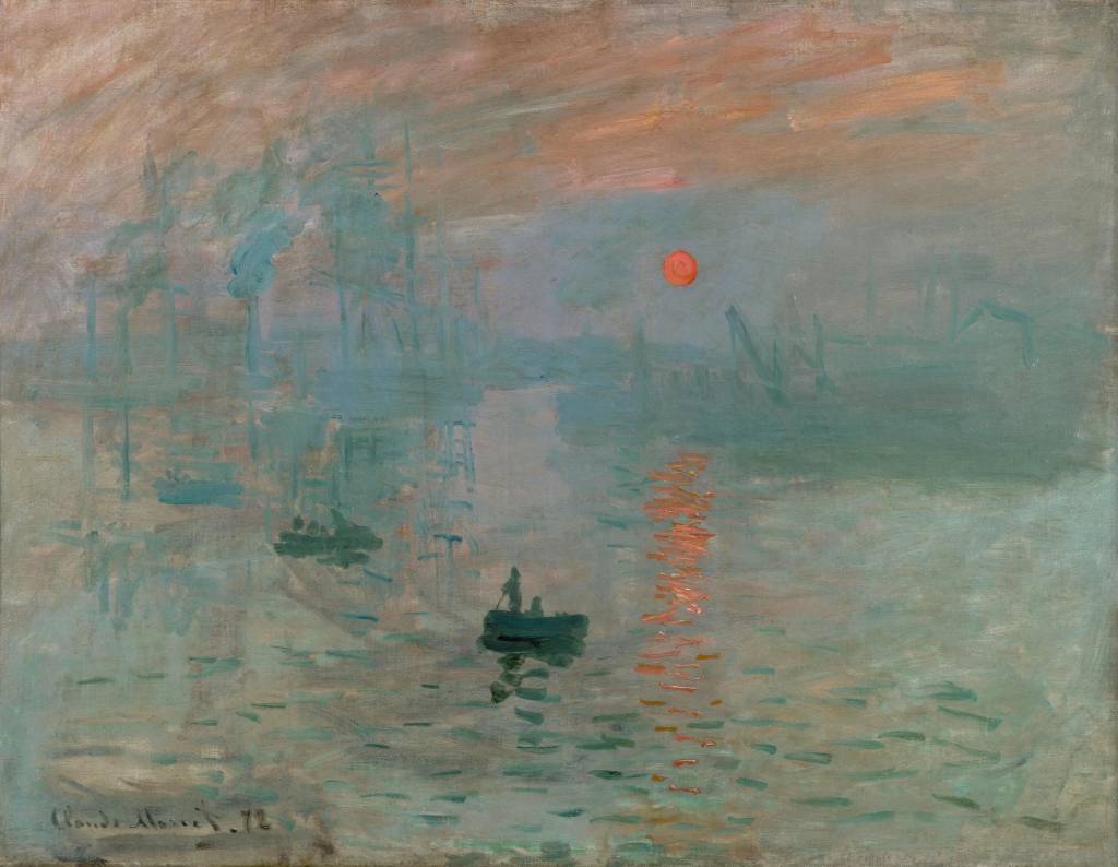 Impressão, Nascer do Sol, 1872, Claude Monet Impressão, Nascer do Sol, 1872, Claude Monet