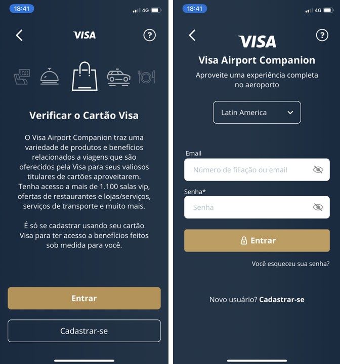 Visa Infinite Pass, Aeroporto de Guarulhos, São Paulo, Brasil