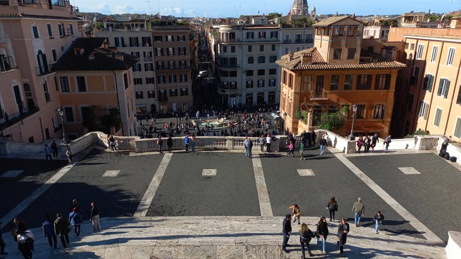 Piazza di Spagna vista do alto da igreja Trinità dei Monti