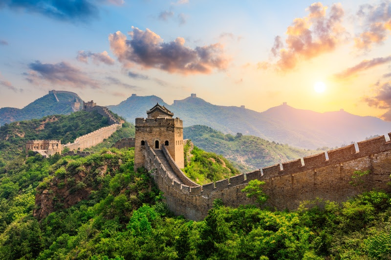 The Great Wall of China. Famous travel destinations in China.