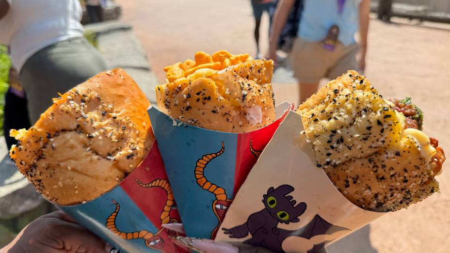 Os deliciosos cones de mac 'n cheese Os deliciosos cones de mac 'n cheese