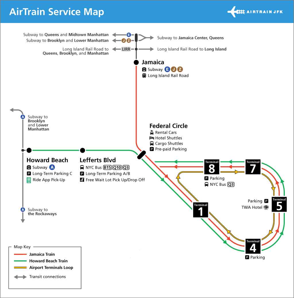 O AirTrain é a forma mais fácil de circular pelo JFK durante as reformas