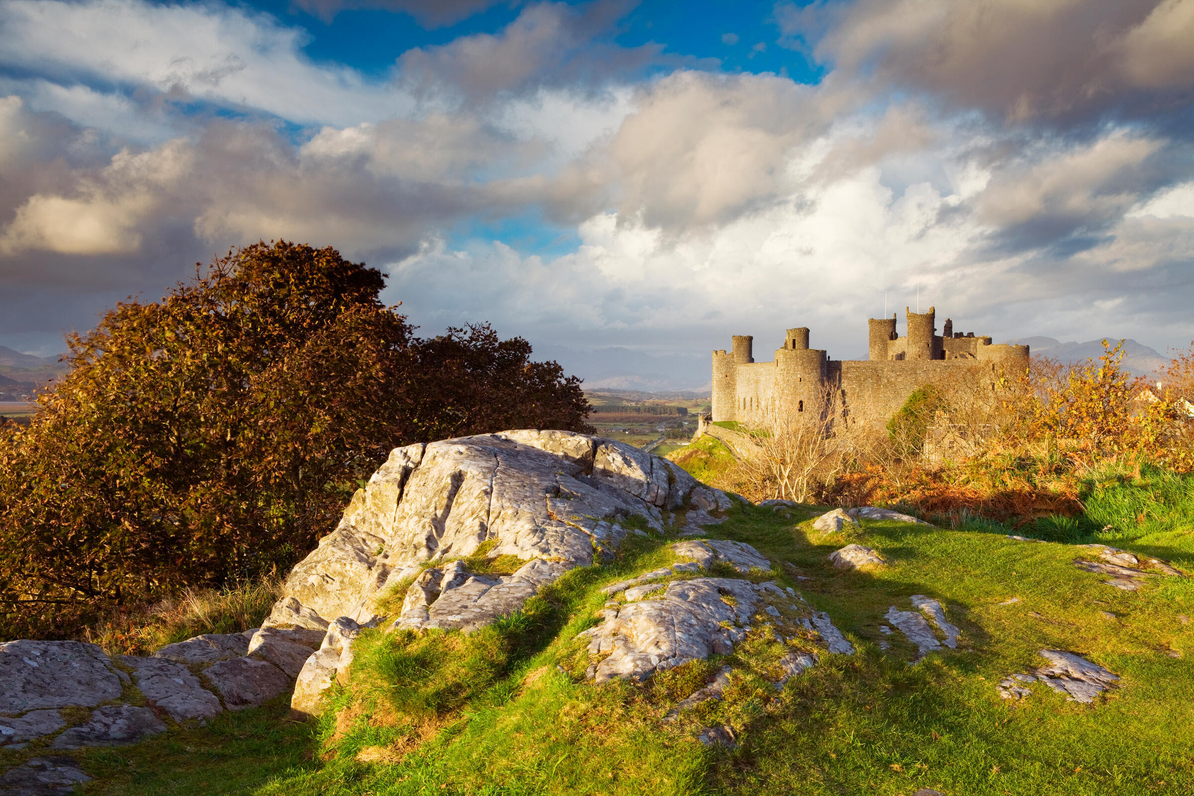 Castelo de Harlech, País de Gales Parque Nacional de Snowdonia, em Gwynedd